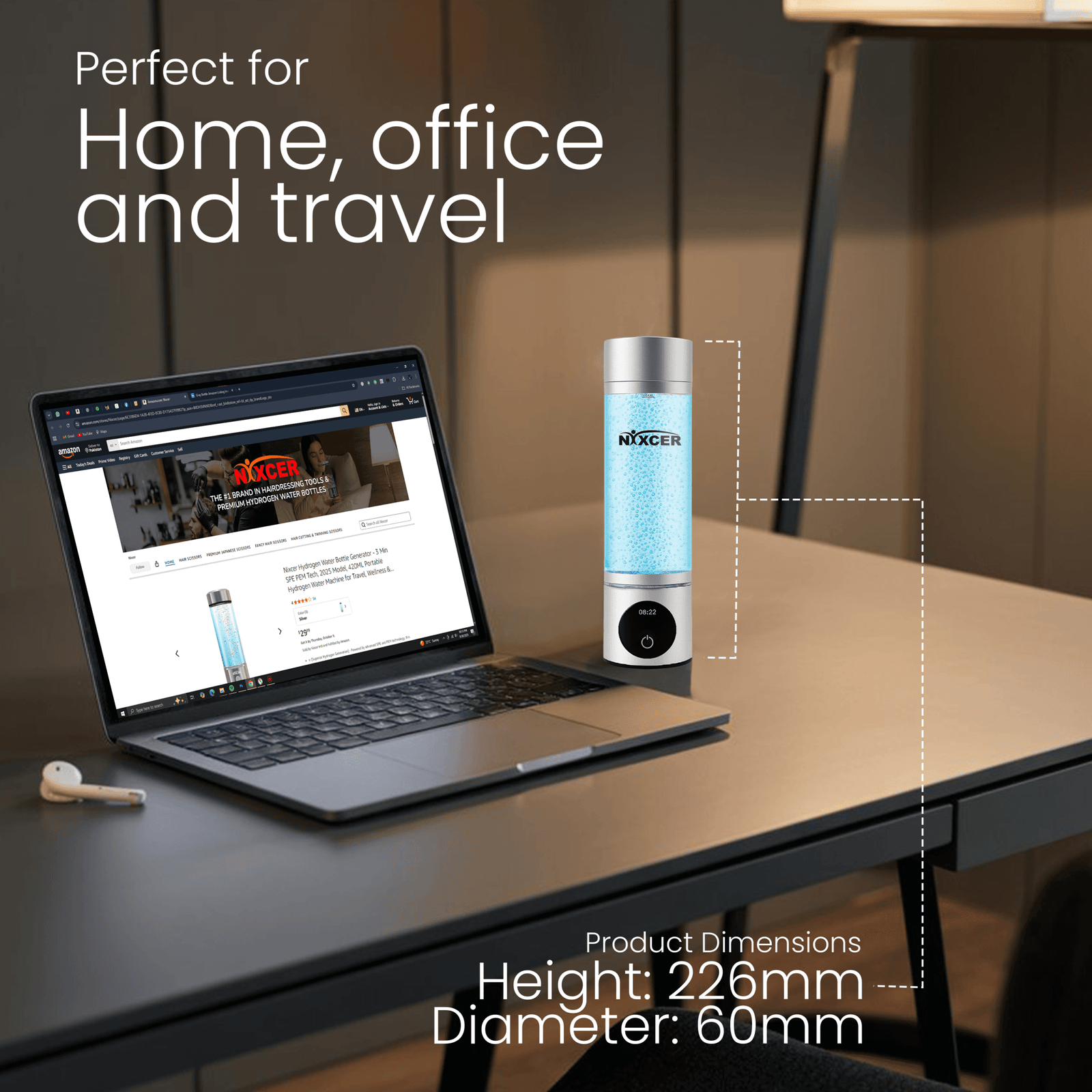 Nixcer Pro Hydrogen Water Bottle 8000 PPB H2 image 5