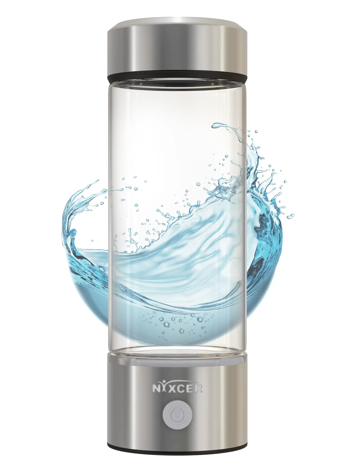 Nixcer Silver Hydrogen Water Bottle
