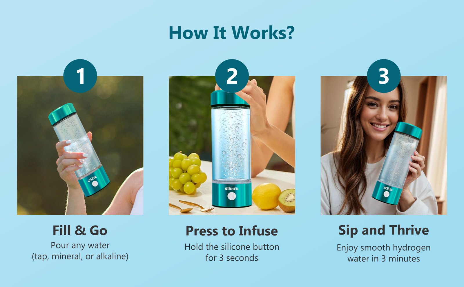 hydrogen water generator turquoise