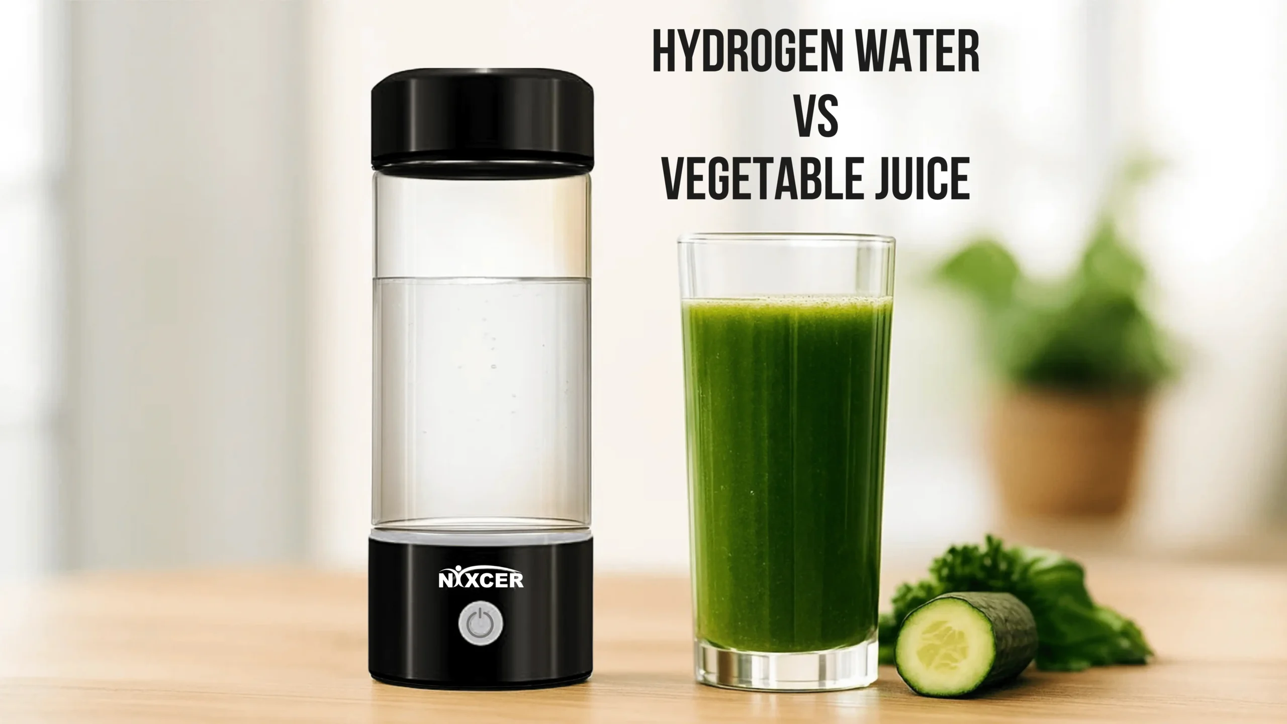 hydrogen water vs vegetable juice comparison