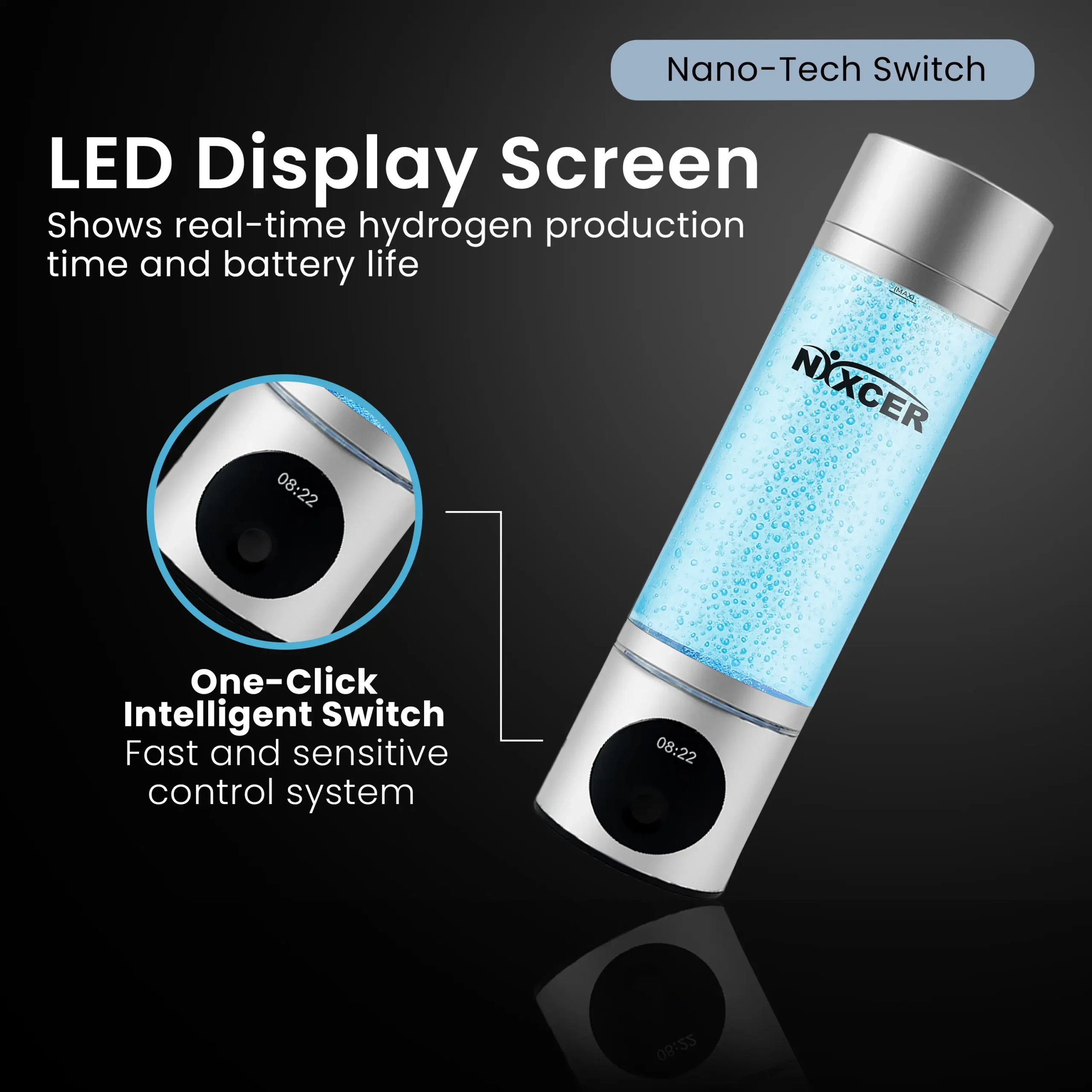 hydrogen glass water bottle