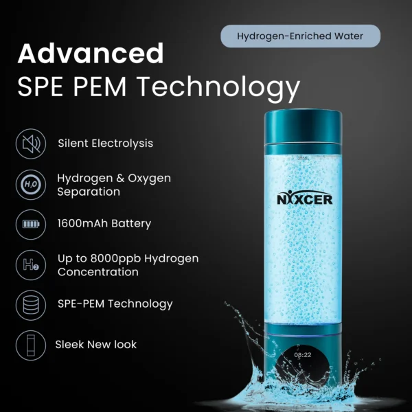 hydrogen water bottle with pem technology